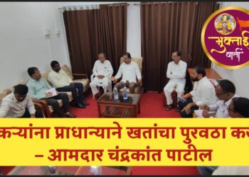 शेतकऱ्यांना प्राधान्याने खतांचा पुरवठा करावा – आमदार चंद्रकांत पाटील