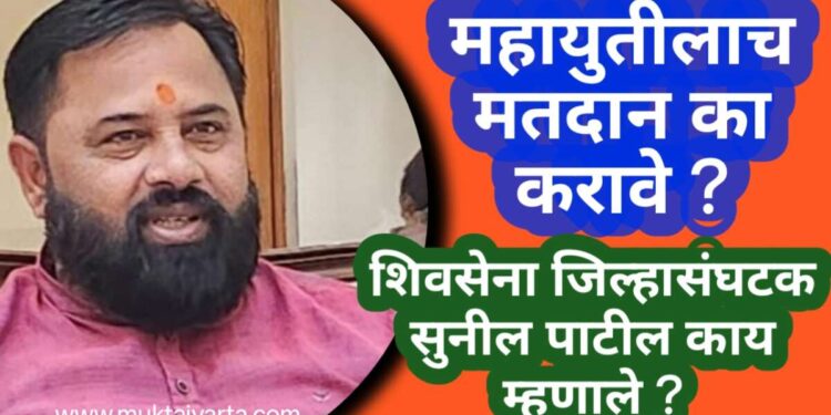 महायुतीचेच काम का करावं ? पहा शिवसेना जिल्हा संघटक सुनील पाटील काय म्हणाले..