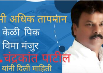 पिक विमा योजना २०२३-२४ अंतर्गत विमा उतरविलेल्या शेतकऱ्यांना कमी व अधिक तापमान नुकसानी मुळे मिळणार दुहेरी लाभ – आ.चंद्रकांत पाटील