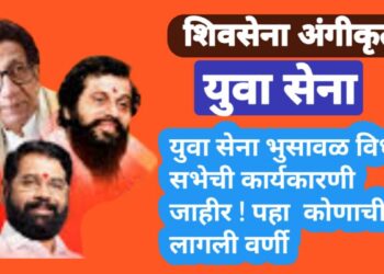 युवा सेना भुसावळ विधान सभेची कार्यकारणी जाहीर ! पहा  कोणाची लागली वर्णी 