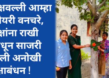 वृक्षवल्ली आम्हा सोयरी वनचरे, वृक्षांना राखी बांधून साजरी केली अनोखी रक्षाबंधन !