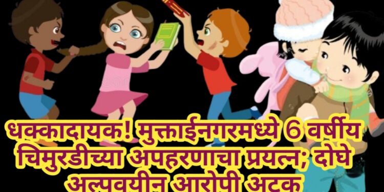 धक्कादायक! मुक्ताईनगरमध्ये 6 वर्षीय चिमुरडीच्या अपहरणाचा प्रयत्न; दोघे अल्पवयीन आरोपी बालसुधारगृहात; अफवांपासून सावध राहण्याचे पोलिसांचे आवाहन