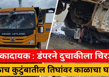 हृदयद्रावक! मुक्ताईनगरजवळ डंपरखाली चिरडून एकाच कुटुंबातील तिघांचा अंत; मोठा मुलगा गंभीर जखमी